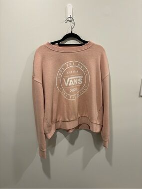 Vans Dusty Pink 'Off The Wall' Crewneck Sweatshirt
